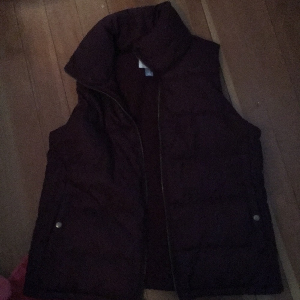 burgundy vest